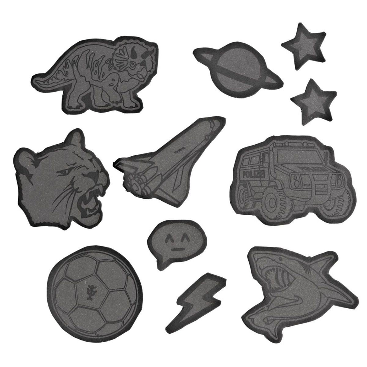Step by Step Reflektierendes Sticker-Set Black