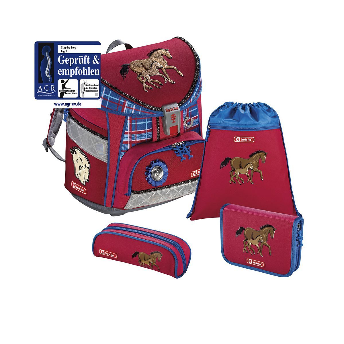 Step by Step Light Horse Family Schulranzen Set 4tlg.