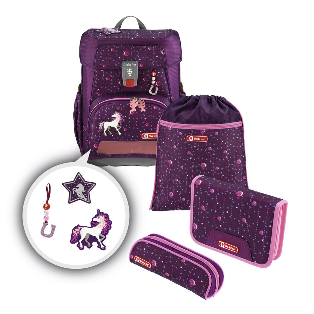 Step by Step Cloud Dreamy Unicorn Nuala Schulranzen Set 5tlg.