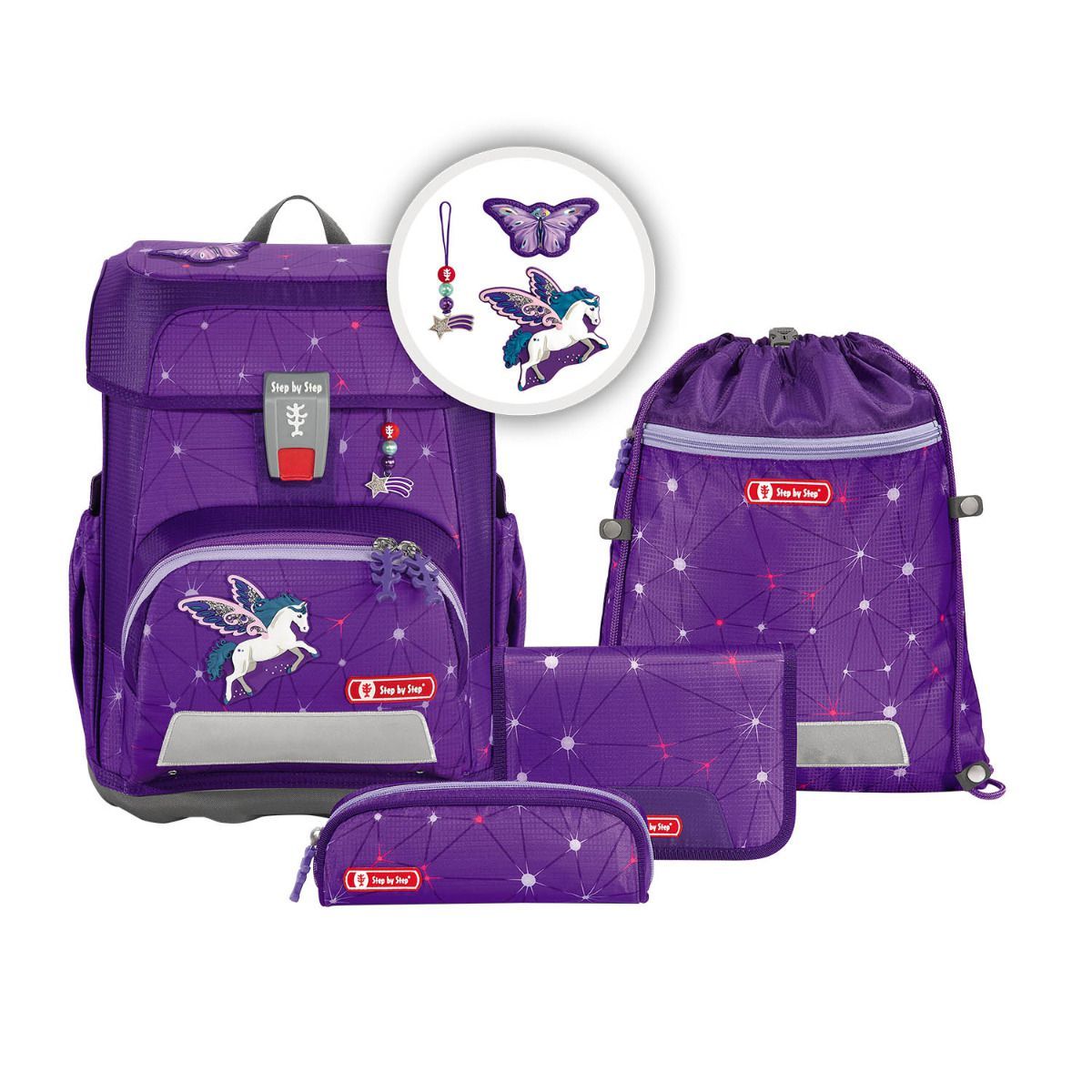 Step by Step Cloud Dreamy Pegasus Shadow Schulranzen Set 5tlg.