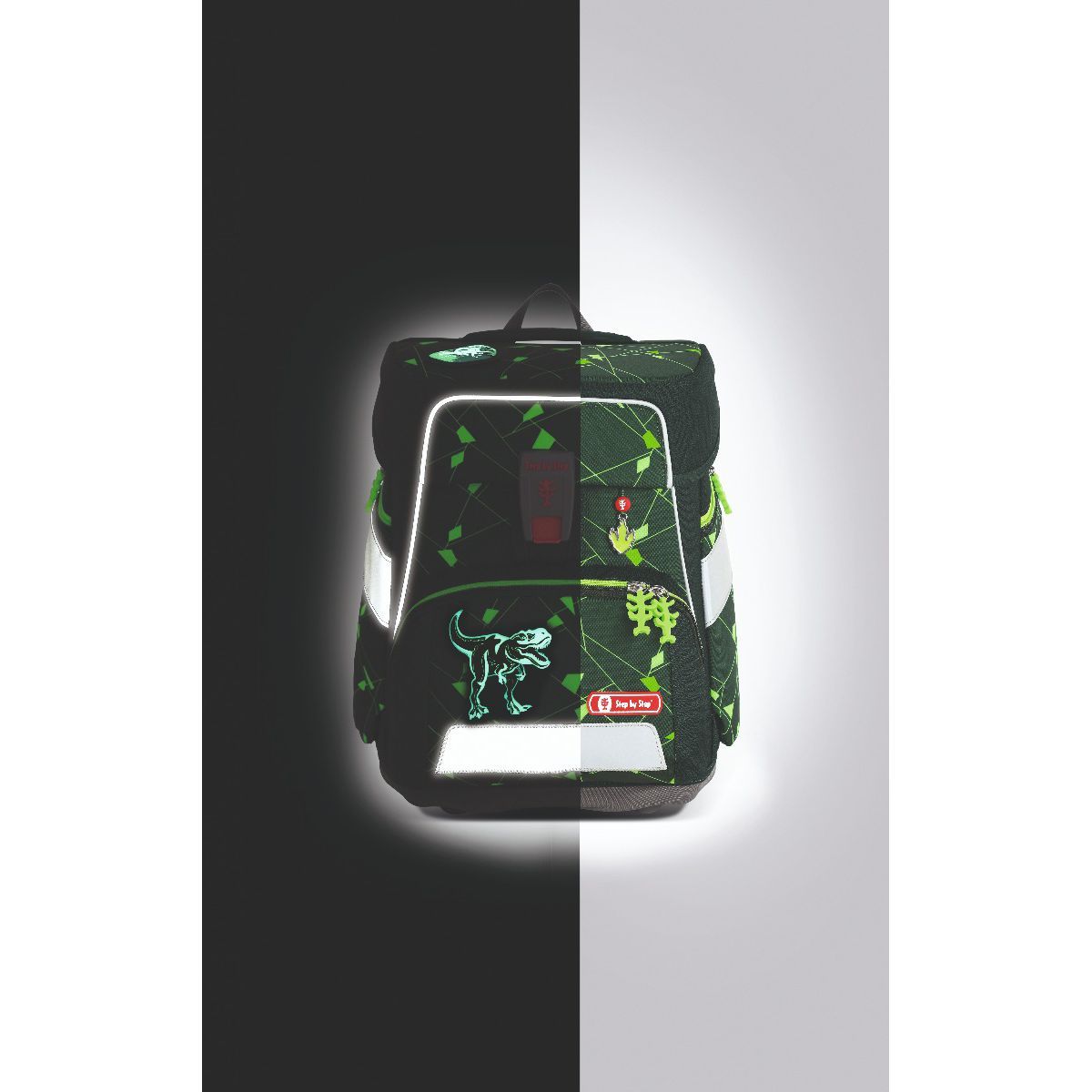 Step by Step Space Shine Dino Night Tyro Schulranzen Set 5tlg.