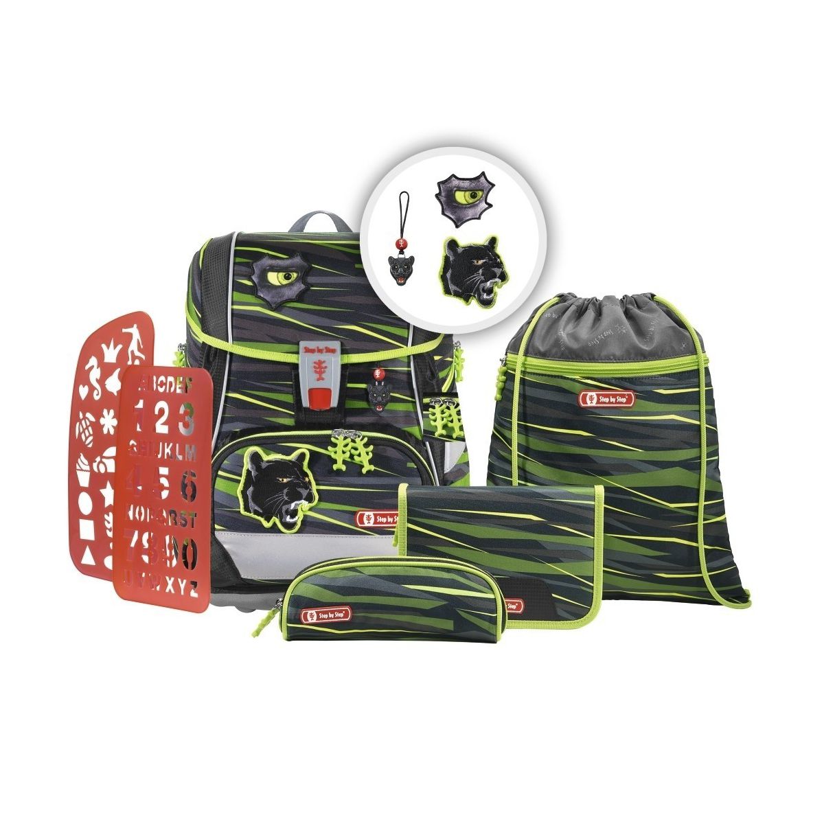 Step by Step 2in1 Plus Wild Cat Chiko Schulranzen Set 6tlg.