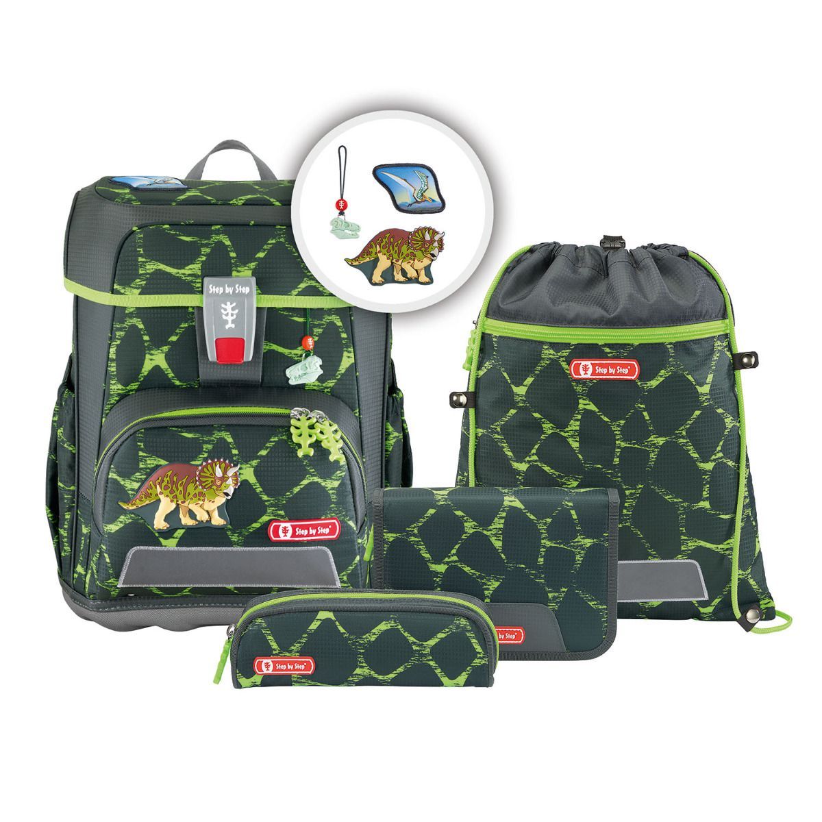 Step by Step Cloud Dino Tres Schulranzen Set 5tlg.
