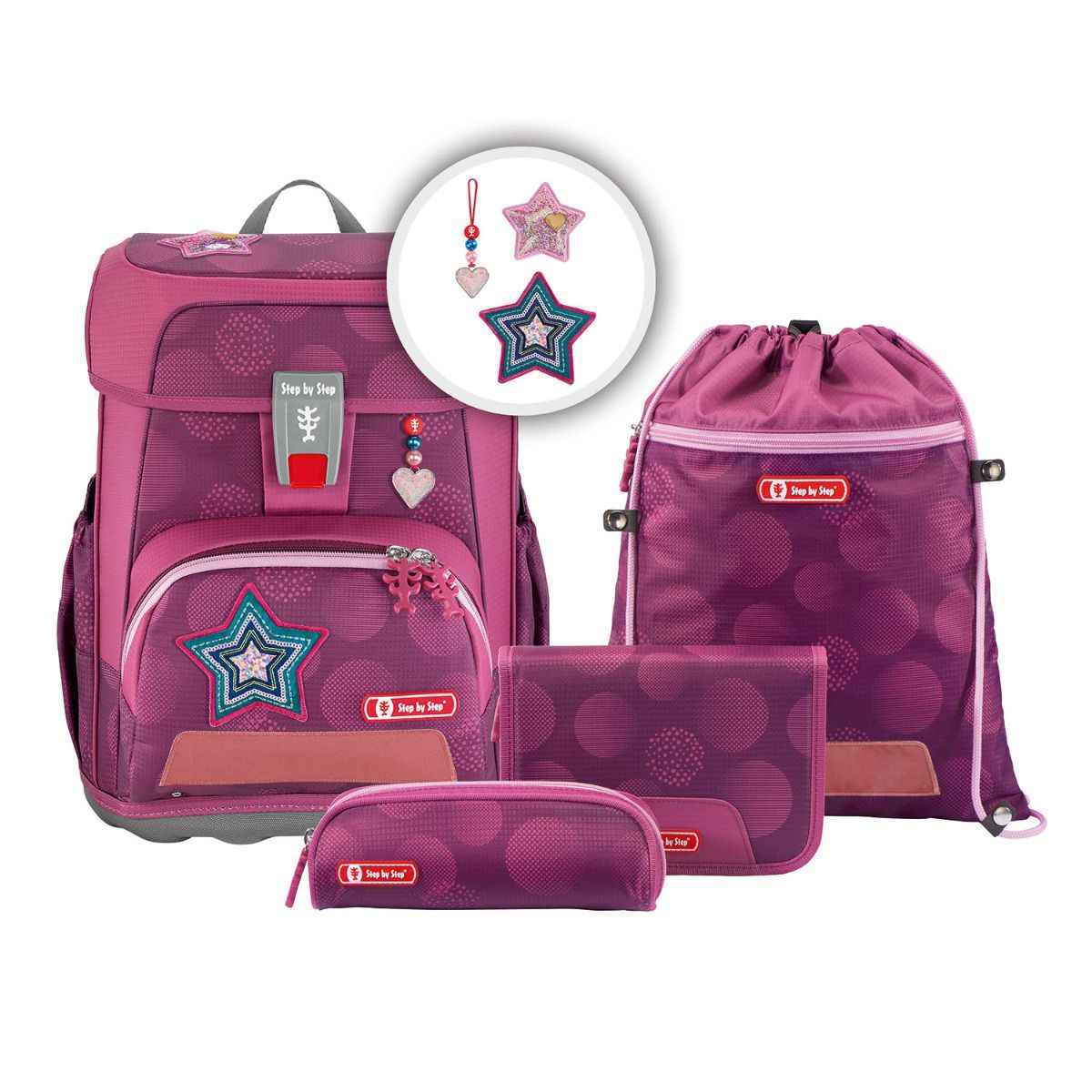 Step by Step Cloud Glamour Star Astra Schulranzen Set 5tlg.