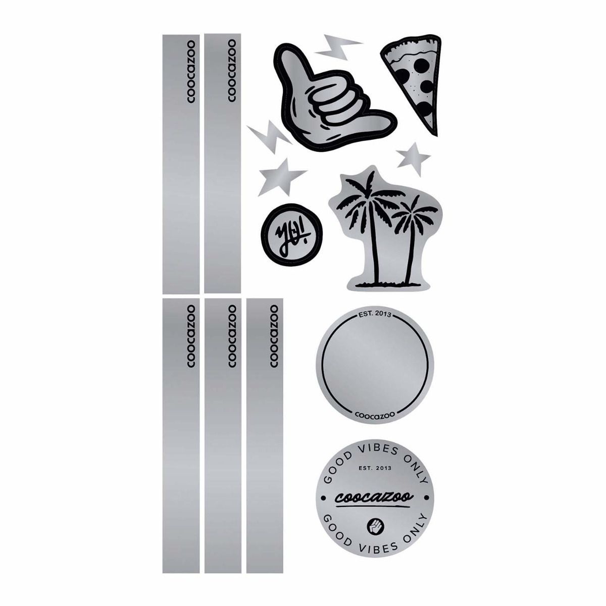 Coocazoo Reflektierendes Sticker-Set Black