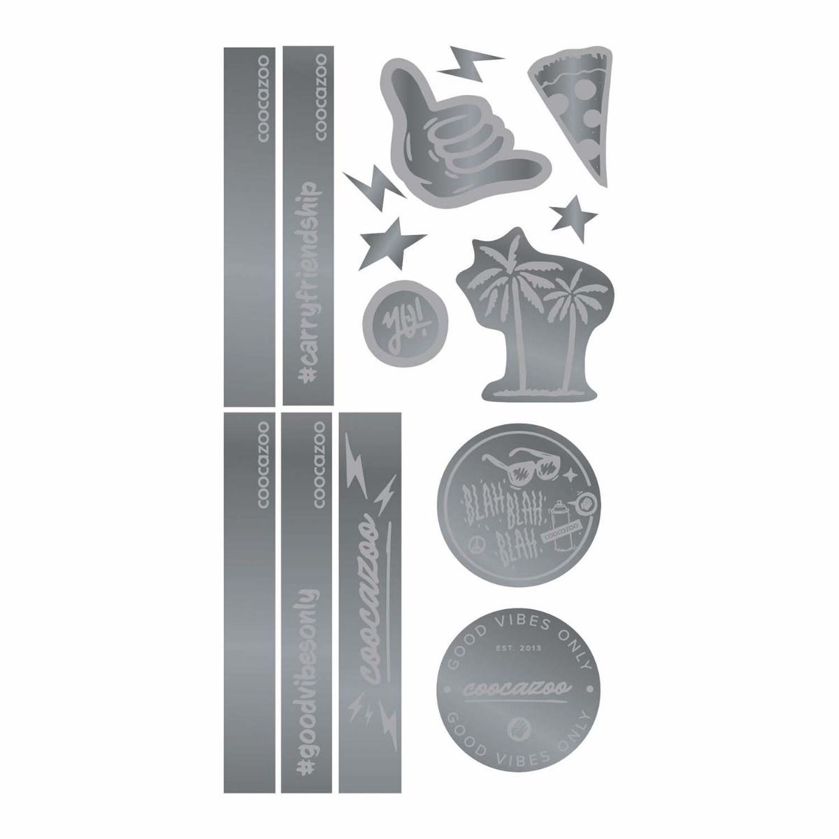 Coocazoo Reflektierendes Sticker-Set Silver