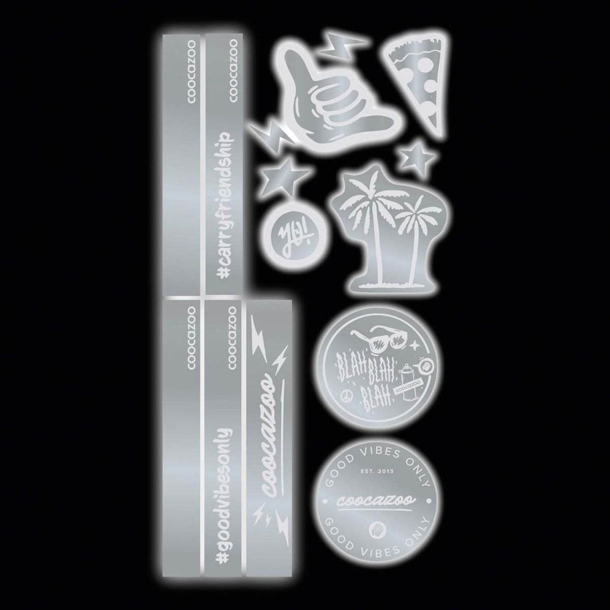 Coocazoo Reflektierendes Sticker-Set Silver