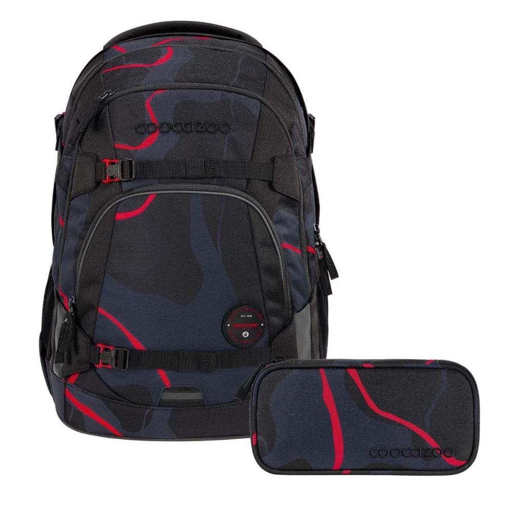 Coocazoo Mate Lava Lines Schulrucksack Set 2tlg.
