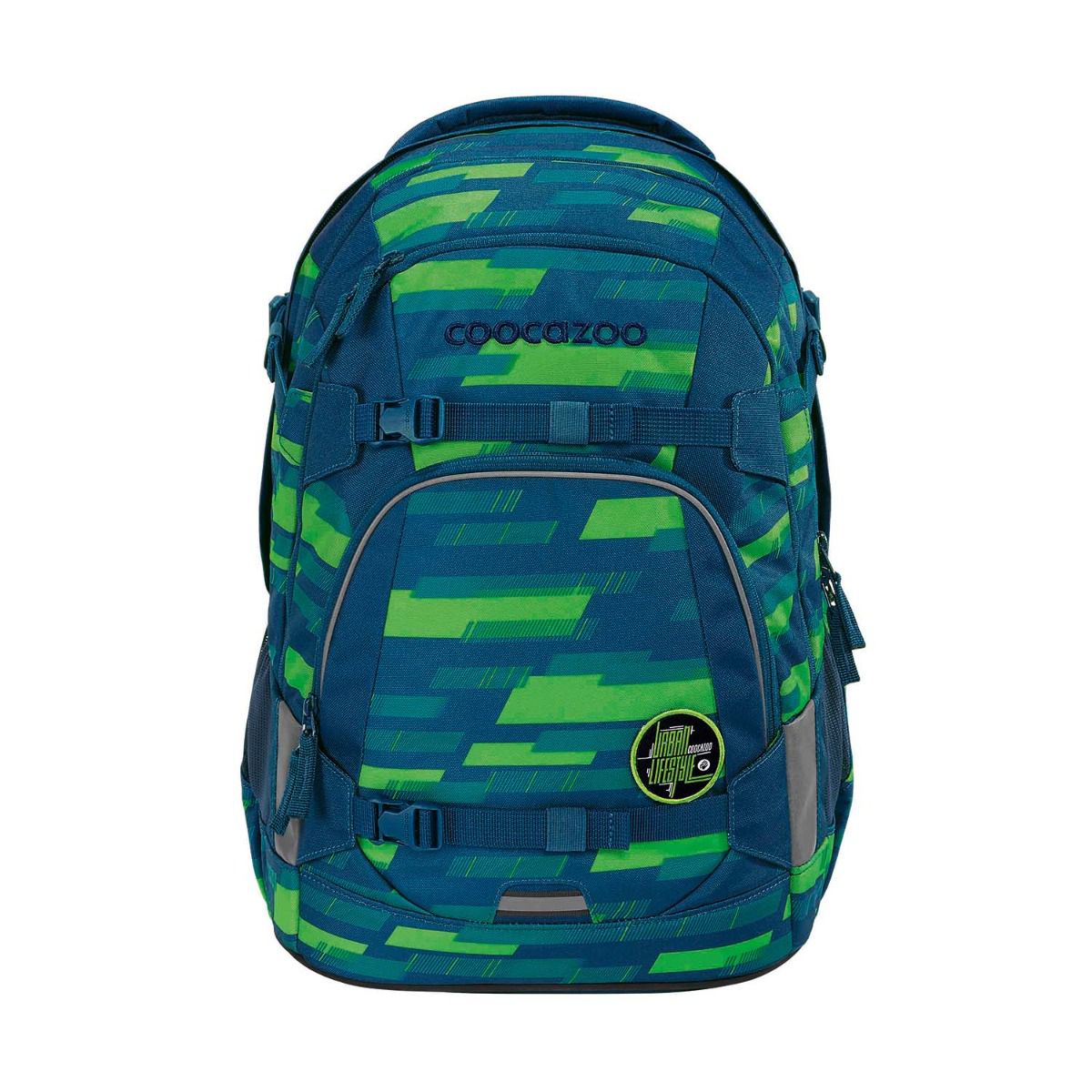 Coocazoo Mate Lime Stripe Schulrucksack