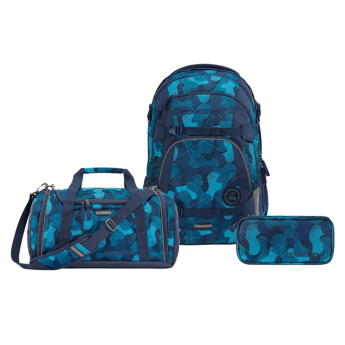 Coocazoo Mate Cloudy Camou Schulrucksack Set 3tlg.
