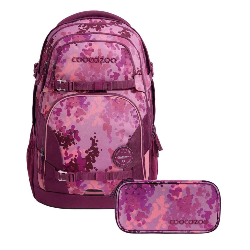 Coocazoo Porter Cherry Blossom Schulrucksack Set 2tlg.