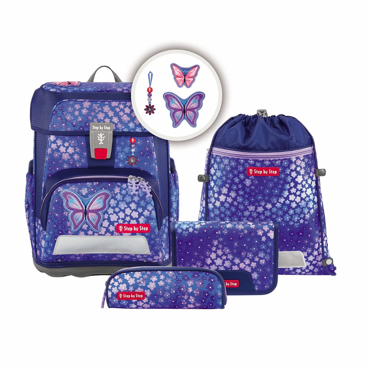 Step by Step Cloud Butterfly Maja Schulranzen Set 5tlg.
