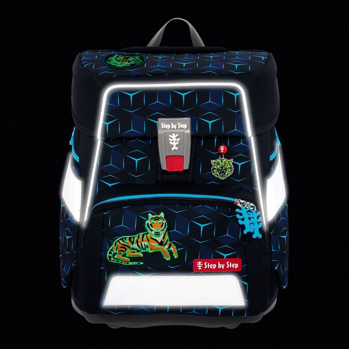 Step by Step Space Shine Tiger Night Kimba Schulranzen Set 5tlg.