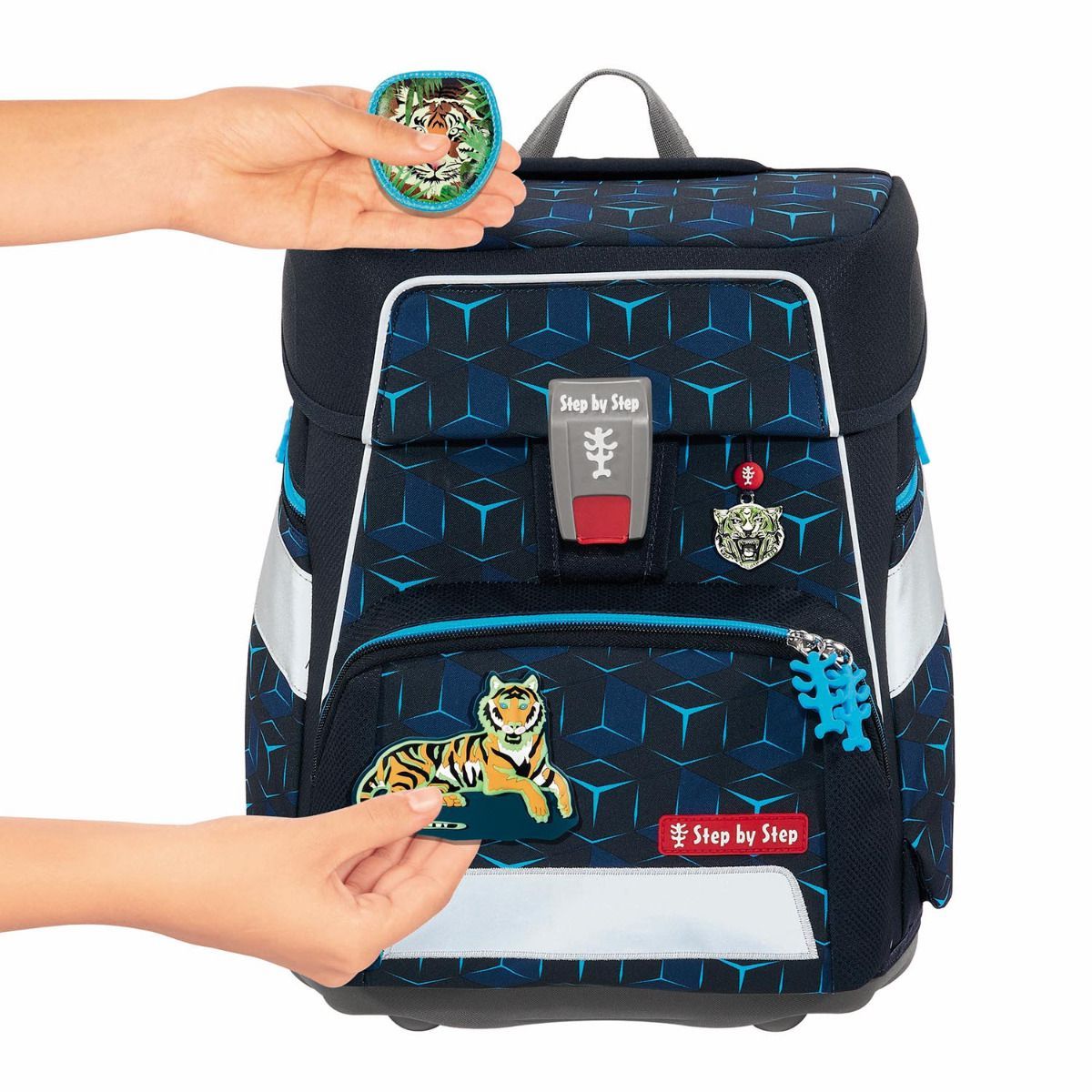 Step by Step Space Shine Tiger Night Kimba Schulranzen Set 5tlg.