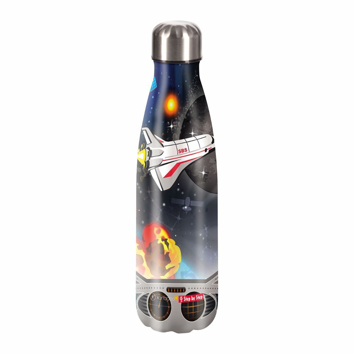 Step by Step Isolierte Edelstahl Trinkflasche Sky Rocket Rico