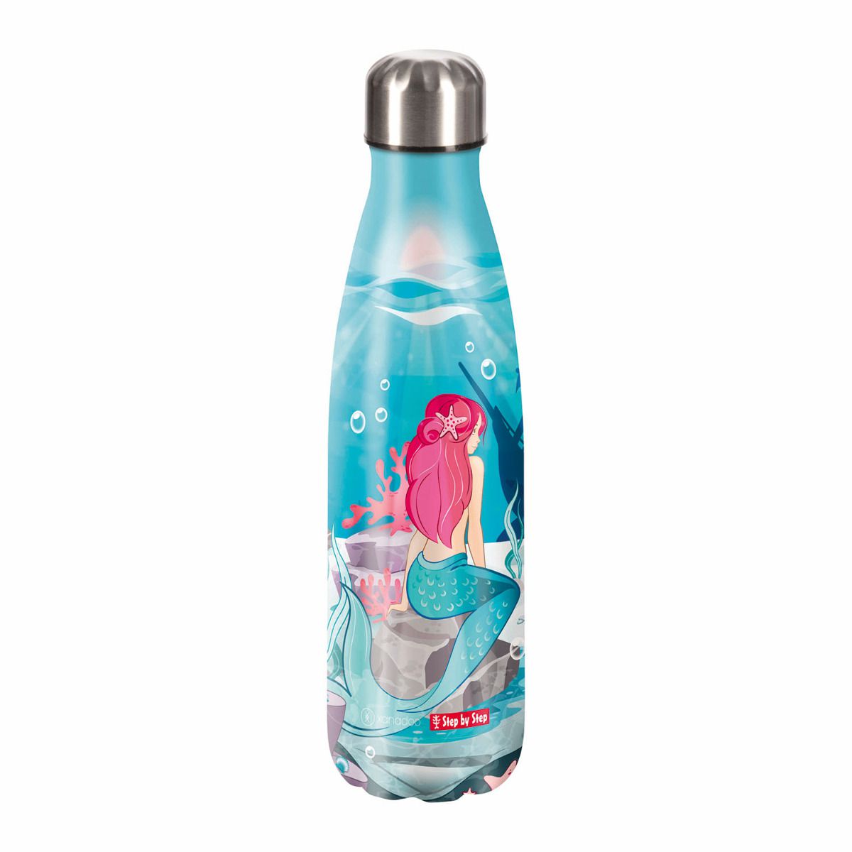 Step by Step Isolierte Edelstahl Trinkflasche Mermaid Bella