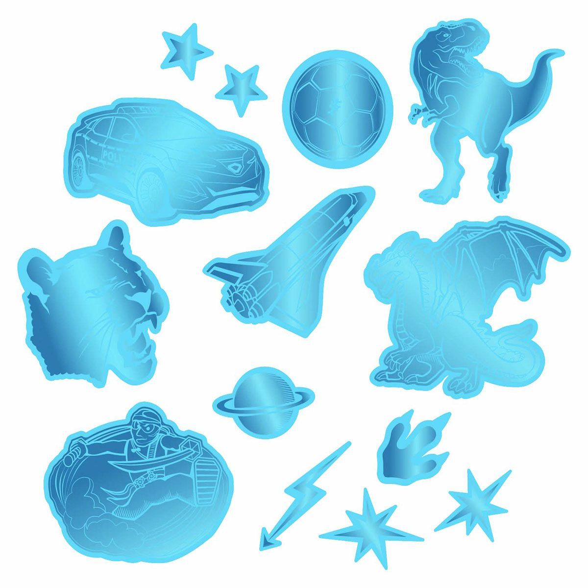 Step by Step Reflektierendes Sticker-Set Blau
