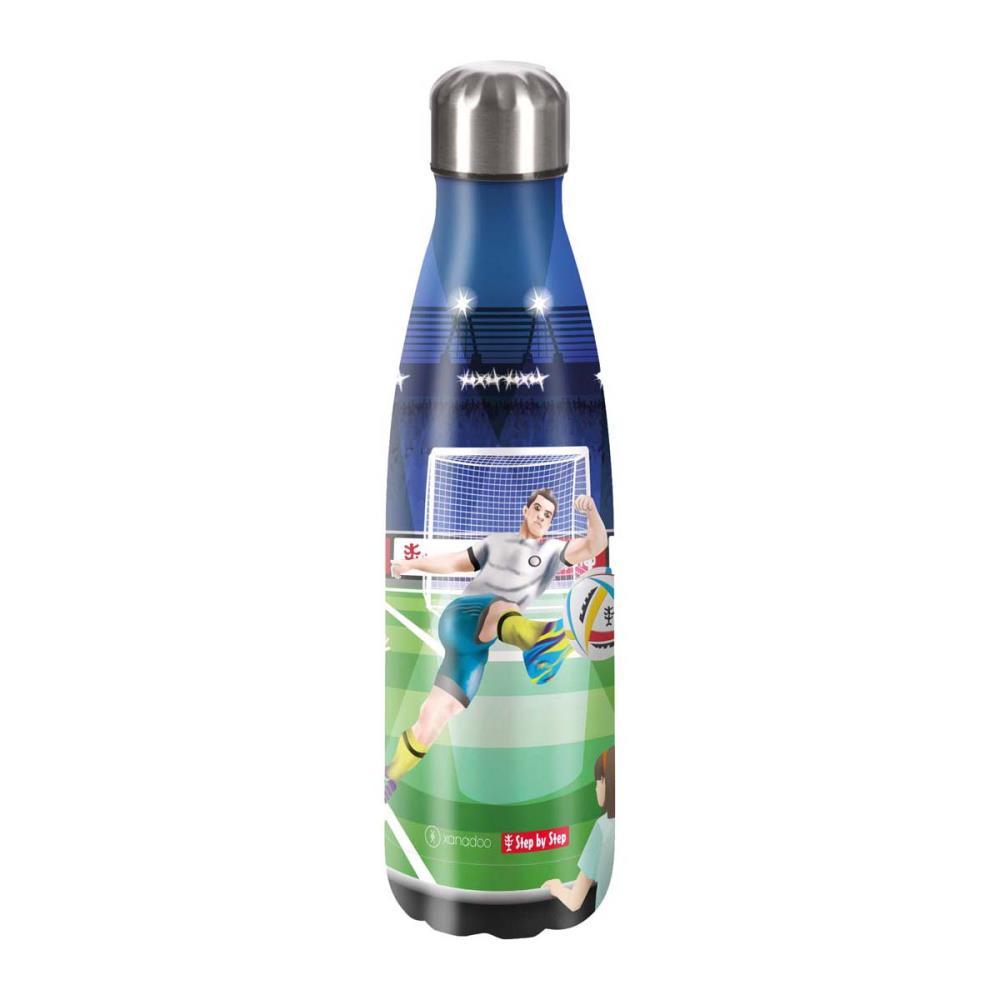 Step by Step Isolierte Edelstahl Trinkflasche Soccer Ben