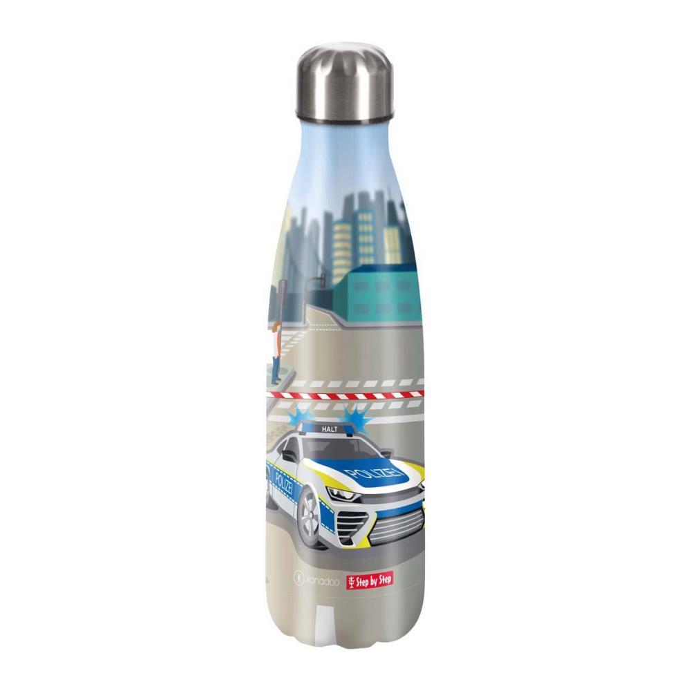 Step by Step Isolierte Edelstahl Trinkflasche Police Car Cody