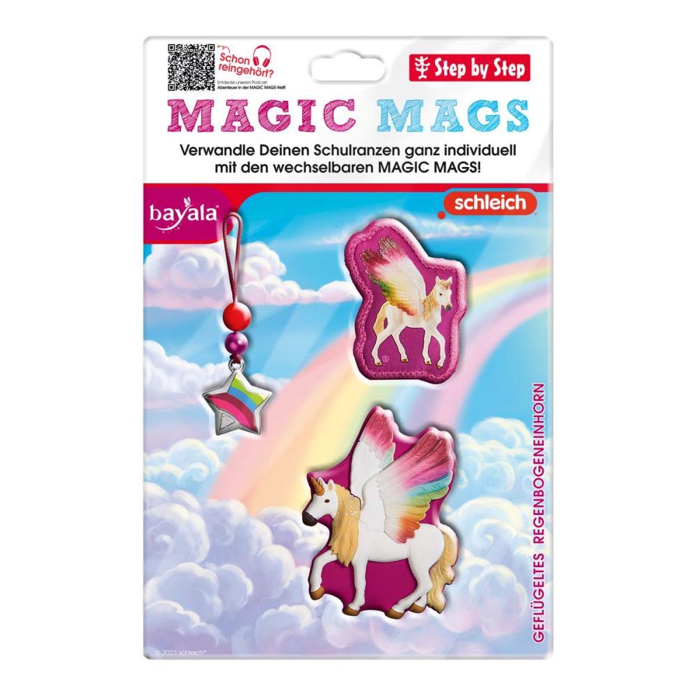Step by Step Magic Mags Schleich Bayala Geflügeltes Regenbogeneinhorn Set 3tlg.