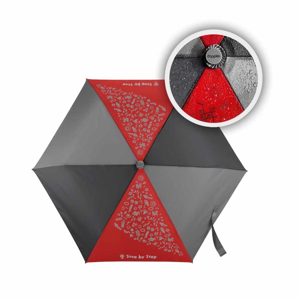 Step by Step Regenschirm Red