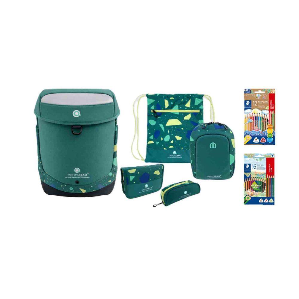 Innovabaq Limo Verde Schulranzen Set 5tlg.