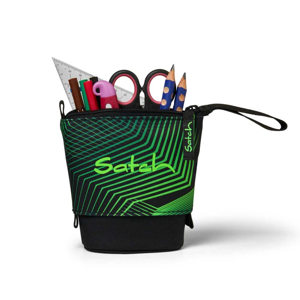 Satch Air Seismic Green Pencil Slider Edition Schulrucksack Set 3tlg.