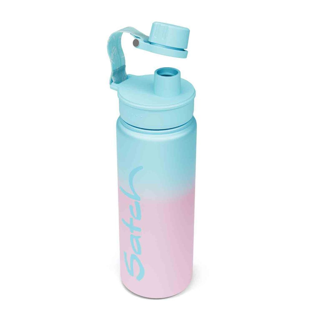 Satch Trinkflasche 0,5 Liter Edelstahl Light Blue Graffiti