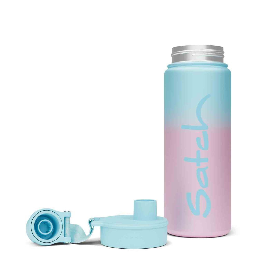 Satch Trinkflasche 0,5 Liter Edelstahl Light Blue Graffiti
