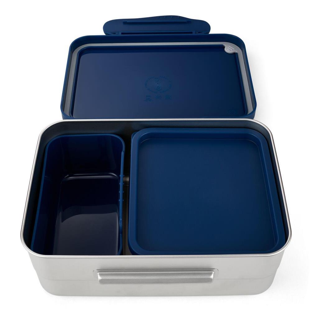 Ergobag Edelstahl Brotdose Blau 3tlg.