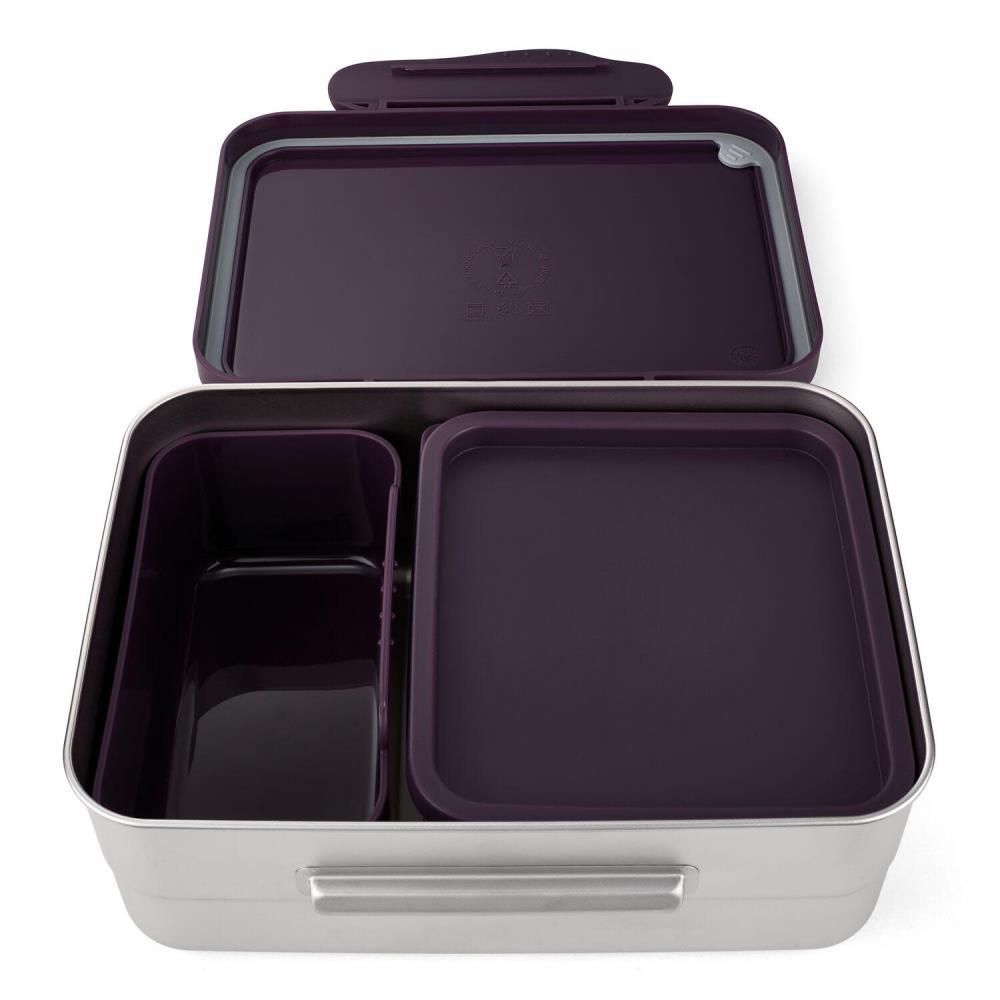 Ergobag Edelstahl Brotdose Lila 3tlg.