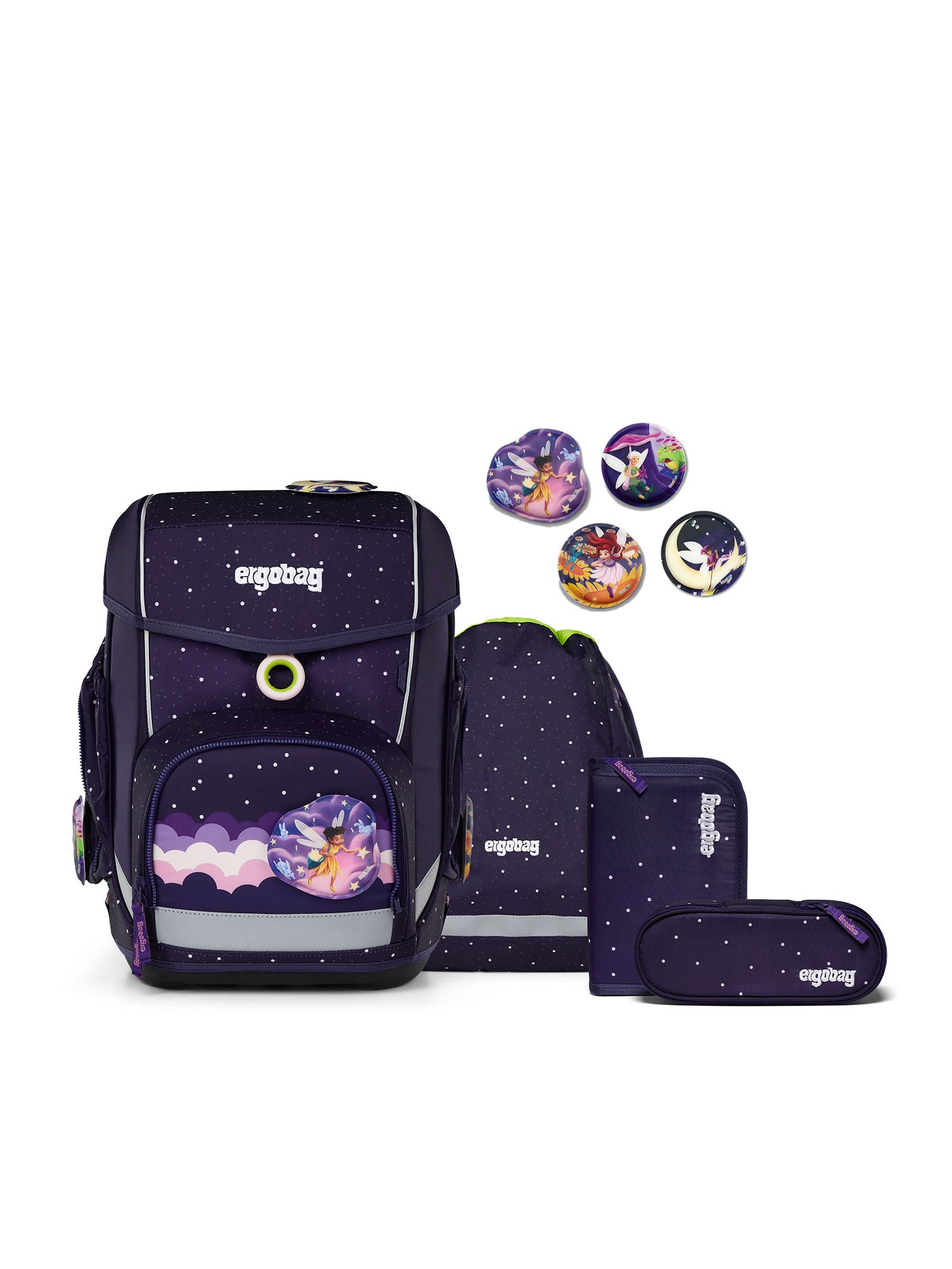 Ergobag Cubo SternguckBär Reflex Glow Edition Schulranzen Set 5tlg.