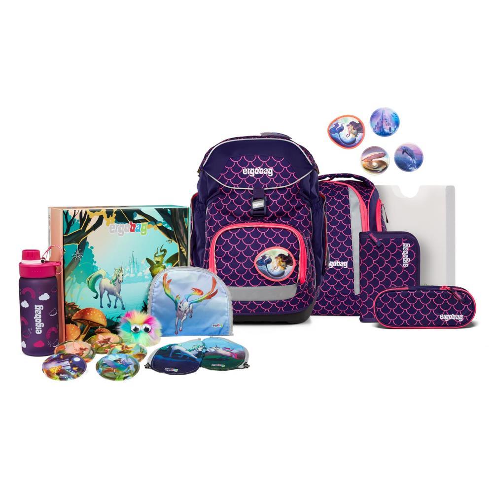 Ergobag Pack PerlentauchBär Lumi Jumbo Edition Schulrucksack Set 7tlg.