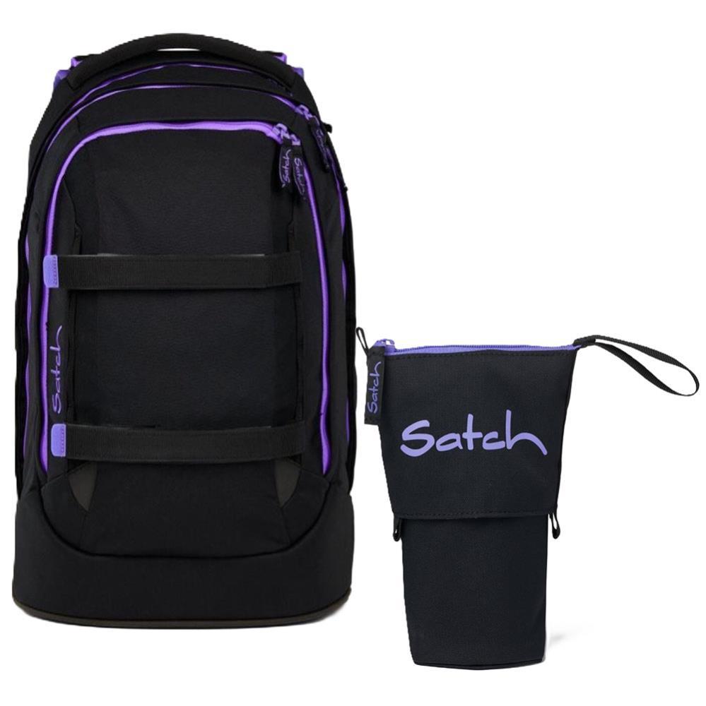 Satch Pack Purple Phantom Schulrucksack Set 2tlg.