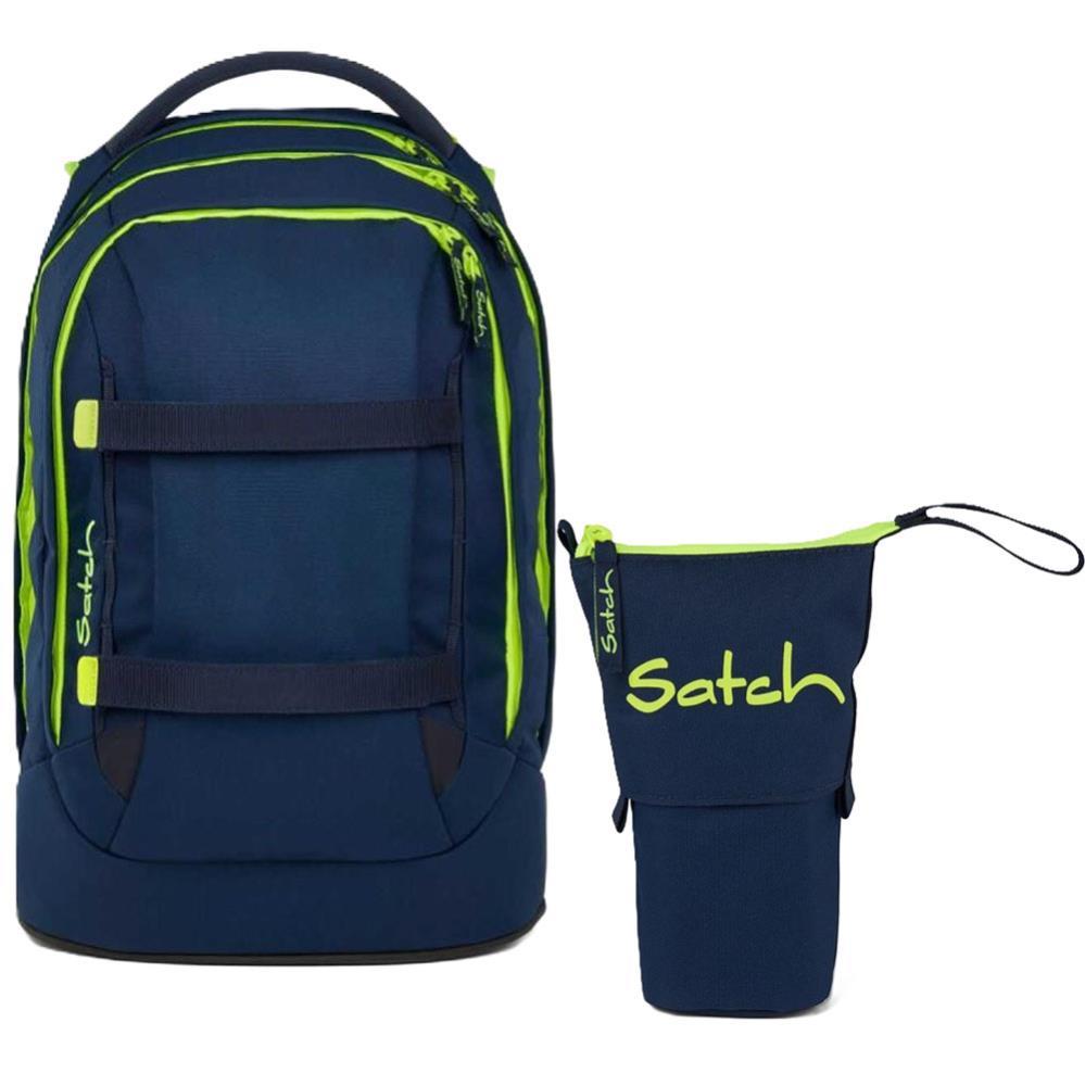 Satch Pack Toxic Yellow Schulrucksack Set 2tlg.