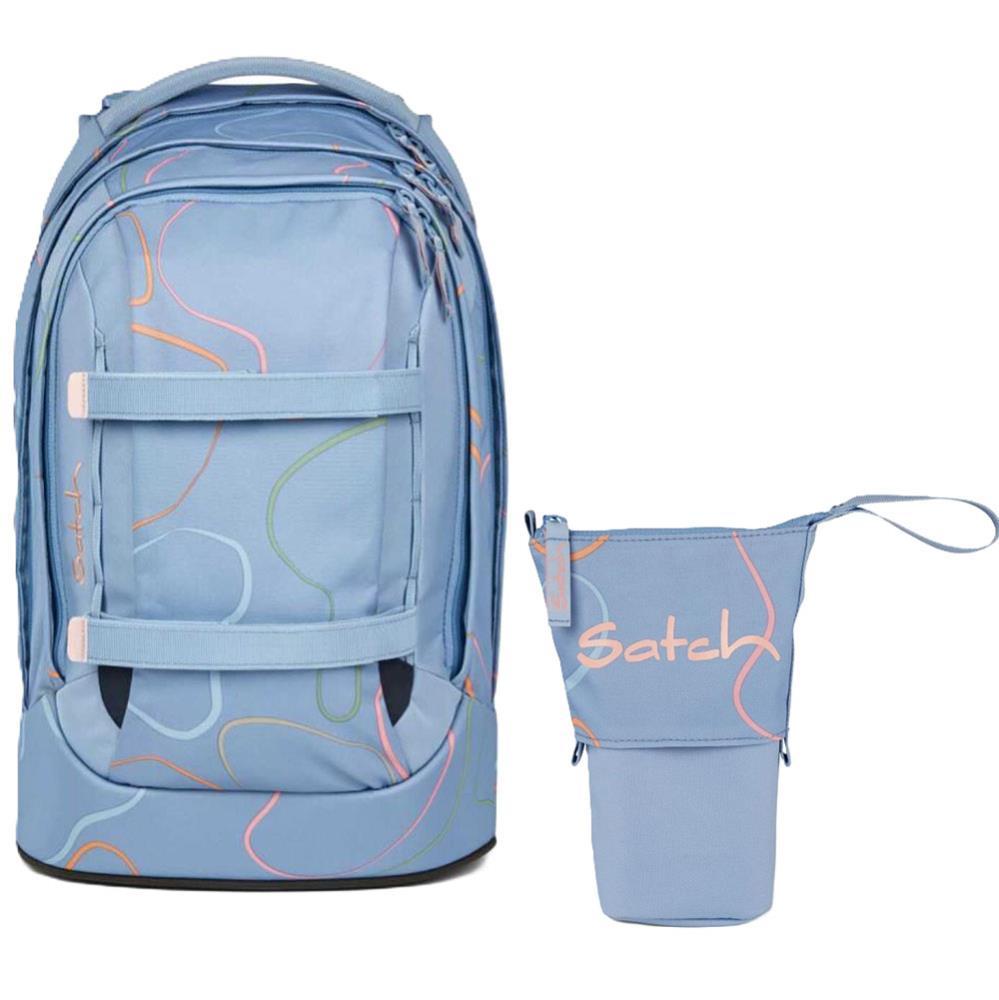 Satch Pack Vivid Blue Schulrucksack Set 2tlg.