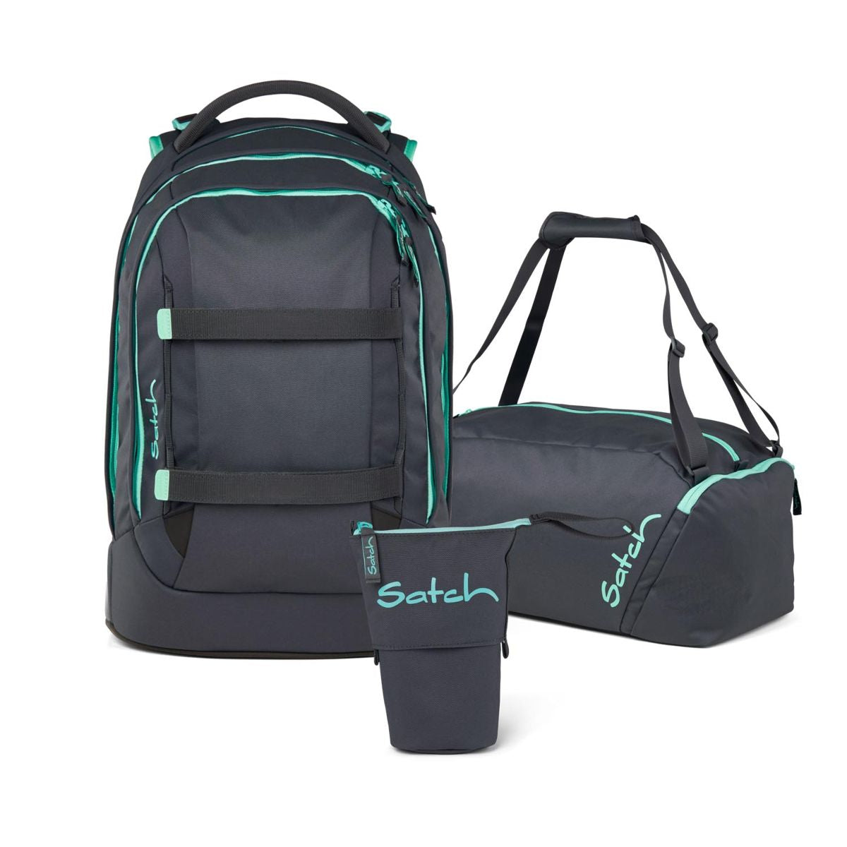 Satch Pack Mint Phantom Pencil Slider Edition Schulrucksack Set 3tlg.
