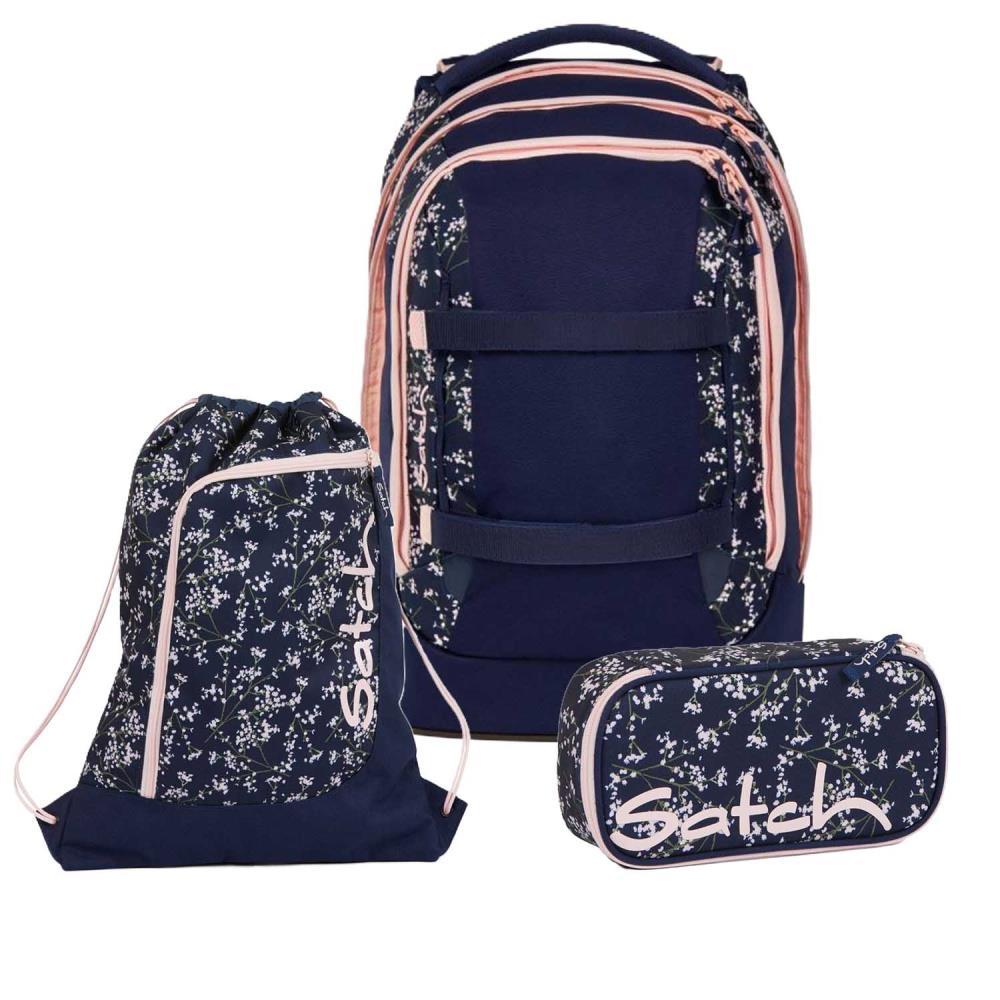 Satch Pack Bloomy Breeze Schulrucksack Set 3tlg.