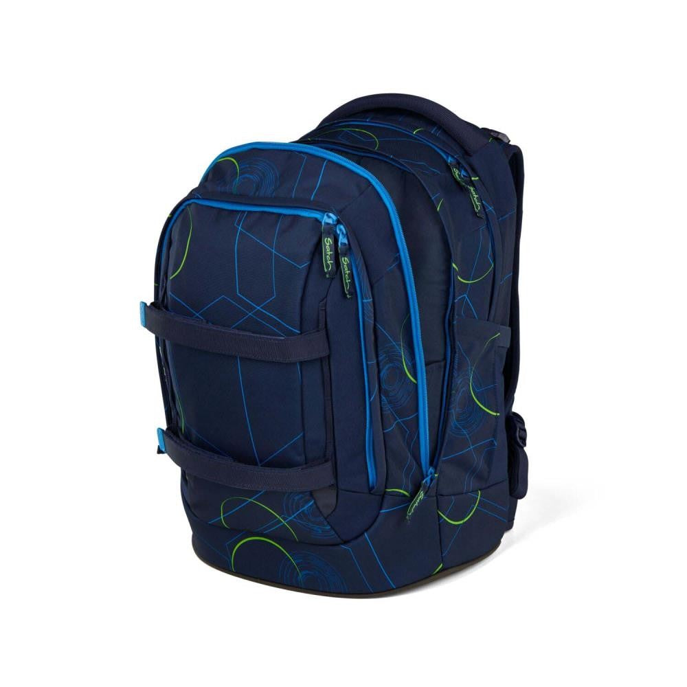 Satch Pack Blue Tech Pencil Slider Light Edition Schulrucksack Set 3tlg.