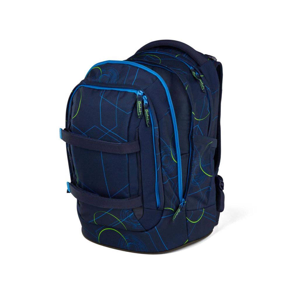 Satch Pack Blue Tech Pencil Slider Edition Schulrucksack Set 3tlg.