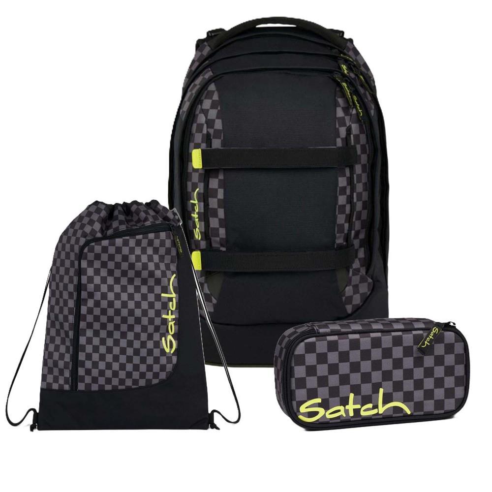 Satch Pack Dark Skate Schulrucksack Set 3tlg.