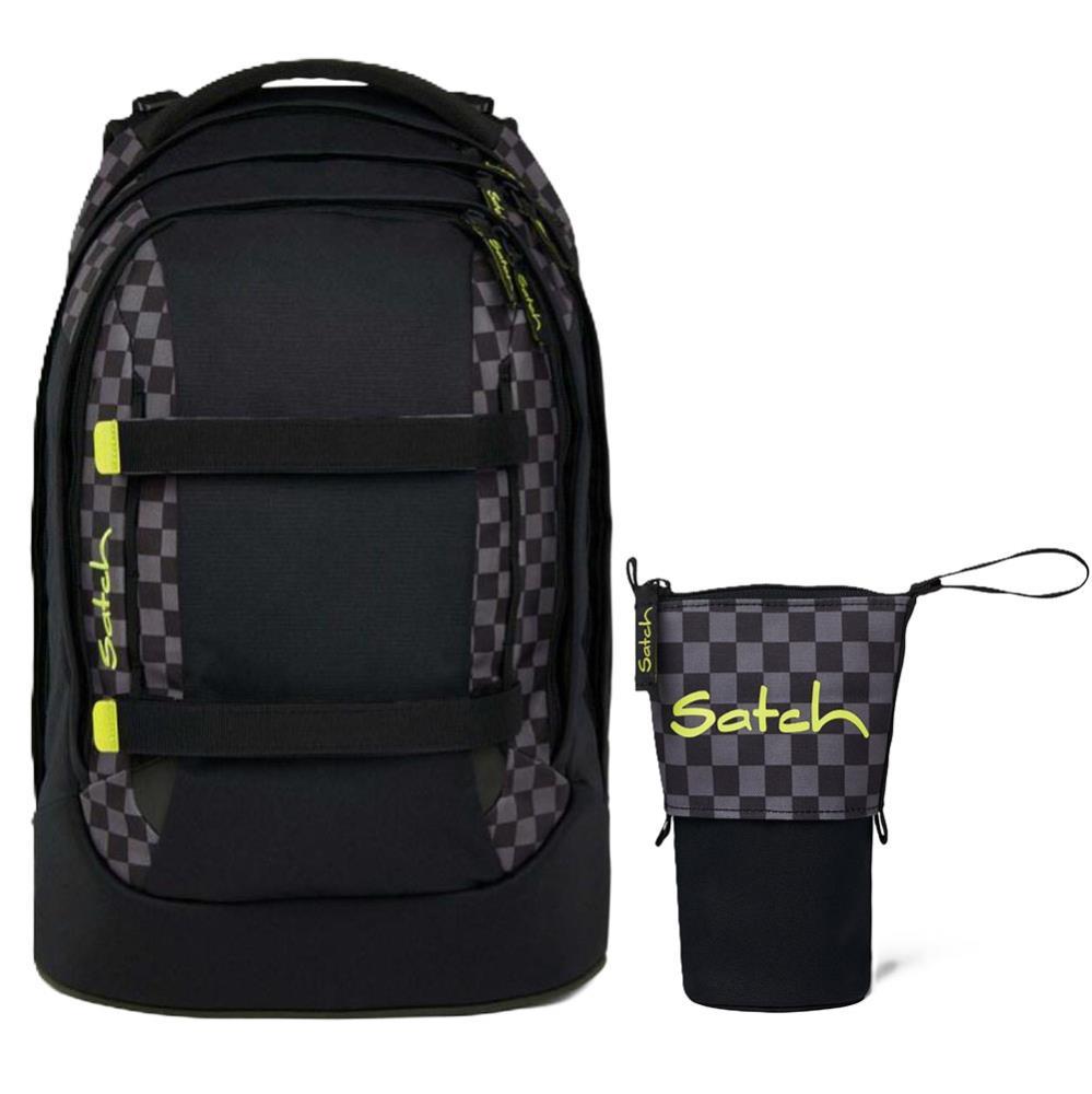 Satch Pack Dark Skate Schulrucksack Set 2tlg.