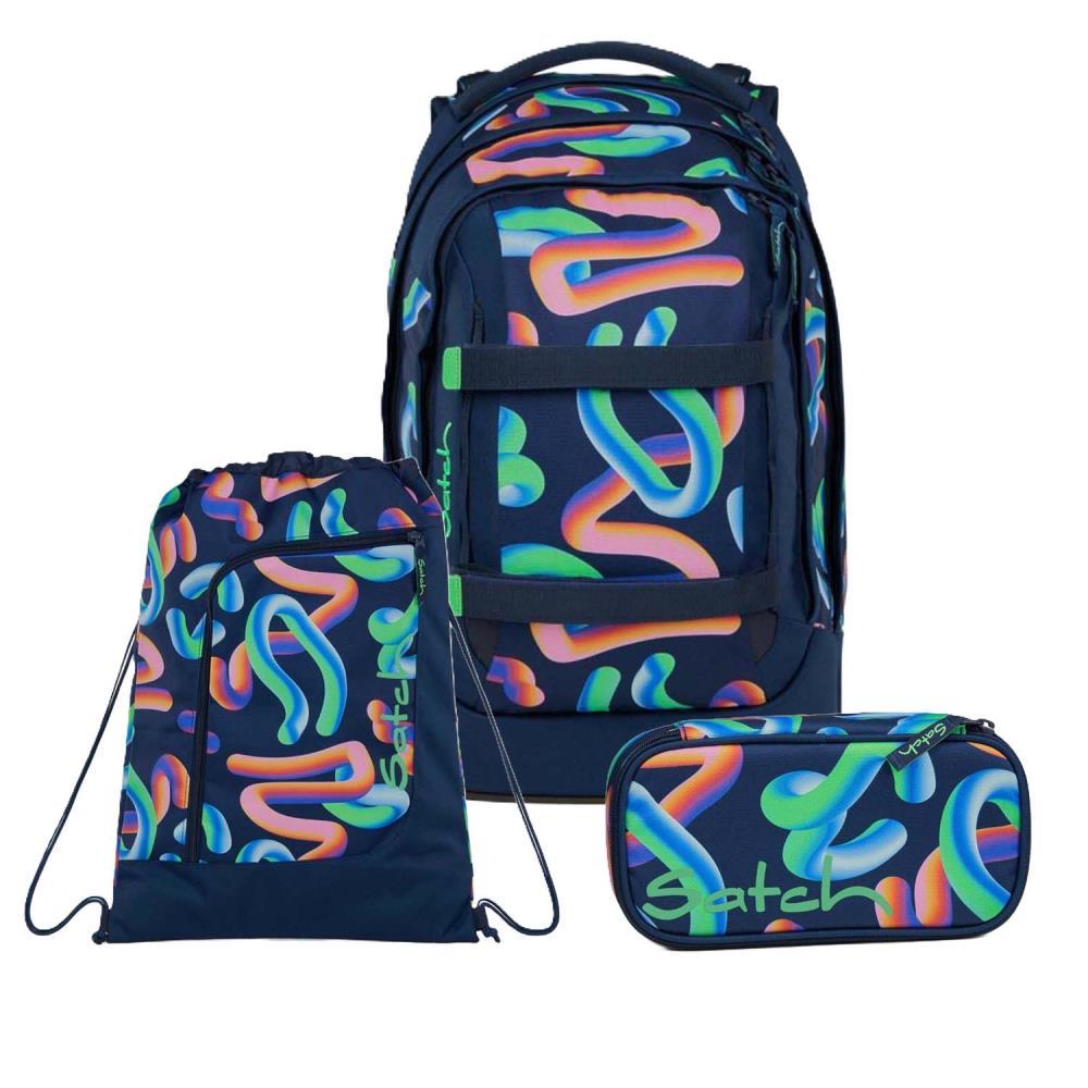 Satch Pack Crazy Twist Schulrucksack Set 3tlg.