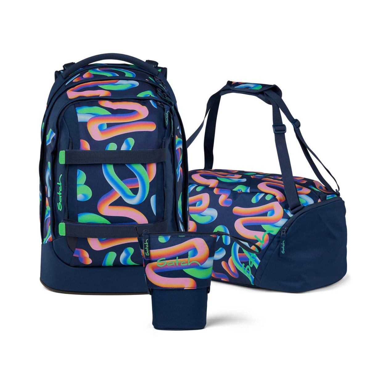 Satch Pack Crazy Twist Pencil Slider Edition Schulrucksack Set 3tlg.