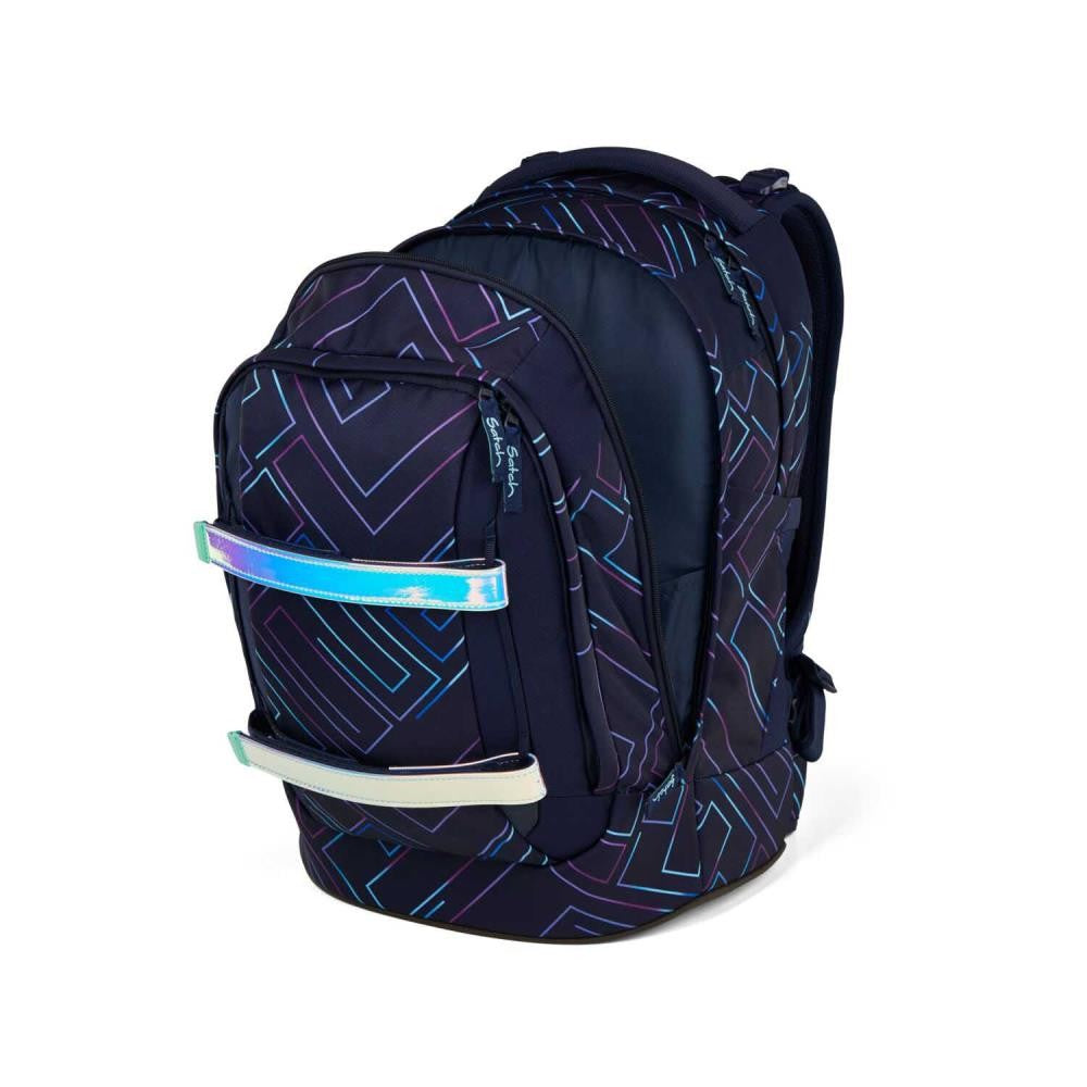 Satch Pack Purple Laser Pencil Slider Edition Schulrucksack Set 3tlg.
