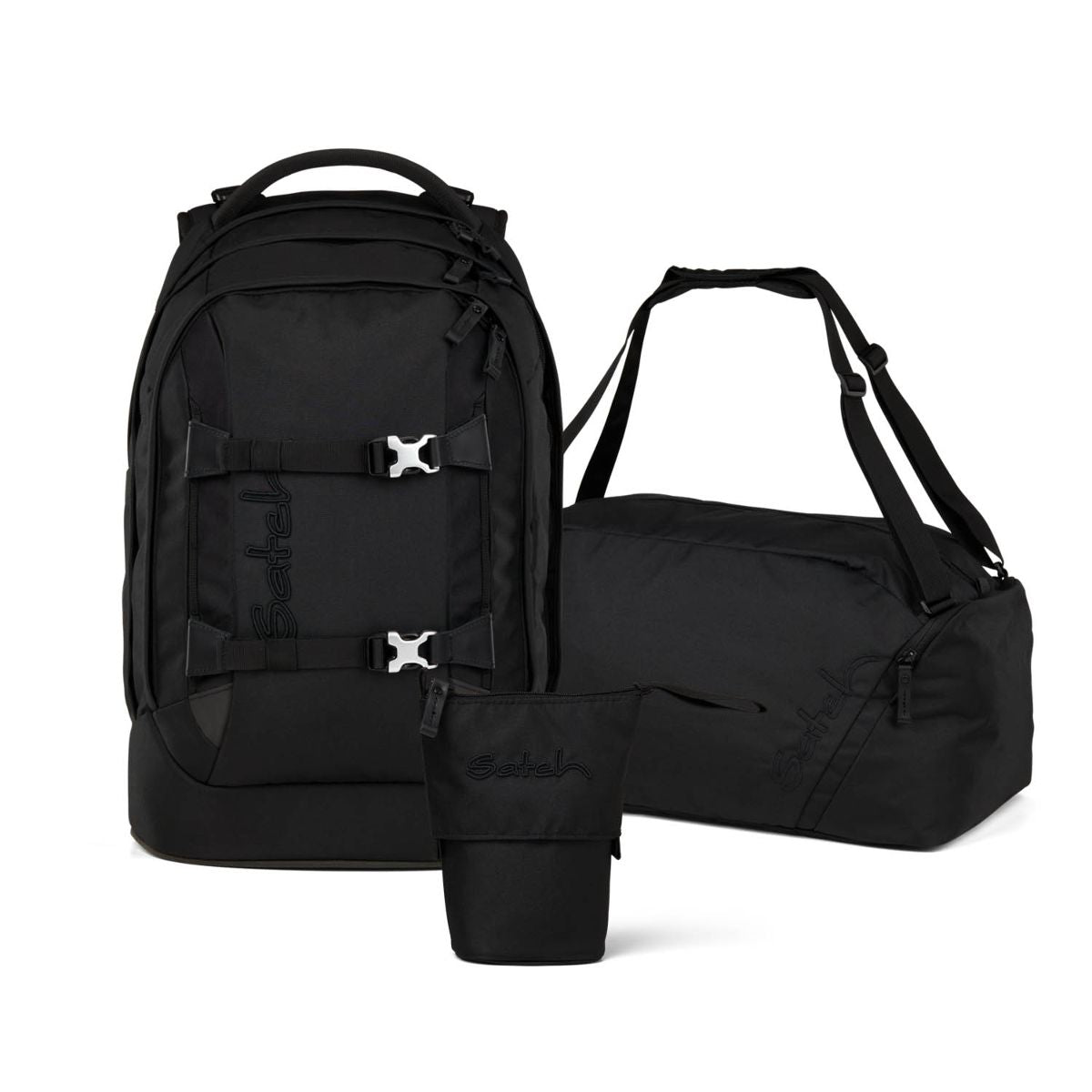 Satch Pack Nordic Black Skandi Pencil Slider Edition Schulrucksack Set 3tlg.