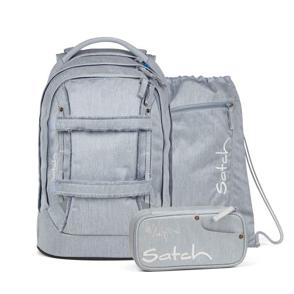 Satch Pack Washed Blue Special Edition Schulrucksack Set 3tlg.