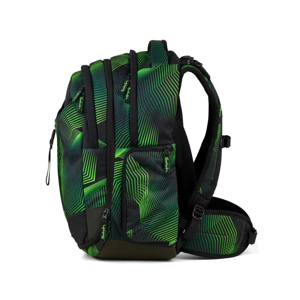 Satch Match Seismic Green Pencil Slider Light Edition Schulrucksack Set 3tlg.