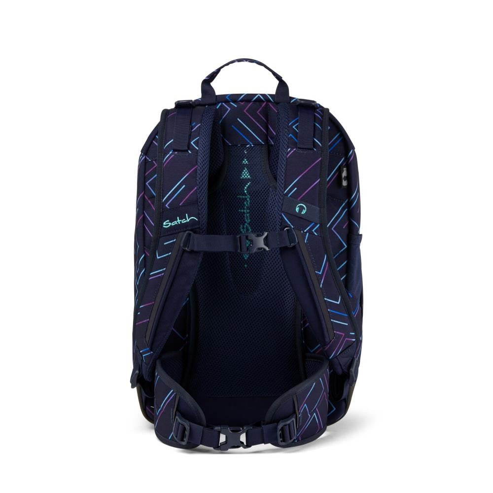 Satch Air Purple Laser Streetwalk Edition Schulrucksack Set 4tlg.