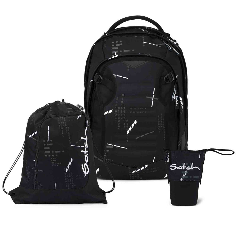 Satch Match Plus Ninja Matrix Pencil Slider Light Edition Schulrucksack Set 3tlg.